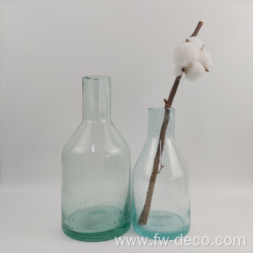 Light blue Recycle Glass vase For Wedding